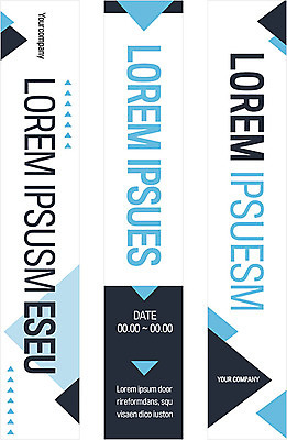 배너 배너템플릿 세로배너 백그라운드 프레임 사람없음 파란색 현수막 삼각형 겹침 배너세트 AI파일 도형 템플릿 컬러 세로 세트 파일형식 벡터