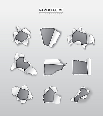 종이 일러스트 사람없음 여러개 구멍 찢어짐 이펙트그래픽 종이효과 국내일러스트 AI파일 다수 그래픽백그라운드 모션 파일형식 벡터 효과