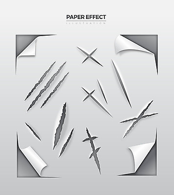 종이 일러스트 사람없음 여러개 상처 찢어짐 접기 이펙트그래픽 종이효과 국내일러스트 AI파일 다수 그래픽백그라운드 모션 파일형식 벡터 효과
