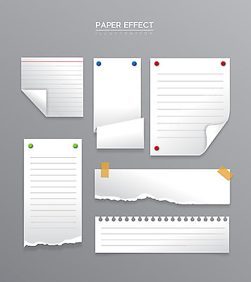 종이 일러스트 사람없음 여러개 메모지 압정 찢어짐 줄노트 접기 이펙트그래픽 종이효과 국내일러스트 AI파일 다수 그래픽백그라운드 모션 사무용품 공책 파일형식 벡터 효과