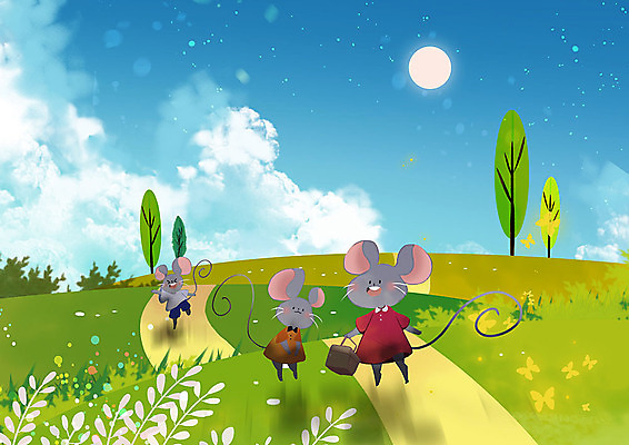 PSD 나무 구름 꽃 행복 길 나비 일러스트 자연 하늘 세마리 풍경 초원 사람없음 반짝임 컬러풀 태양 소풍 봄 풀 쥐띠 쥐 봄소풍 경자년 국내일러스트 자연요소 식물 계절 감정 컬러 곤충 모션 3 야외활동 십이지신 설치류 생태계 파일형식 2020년