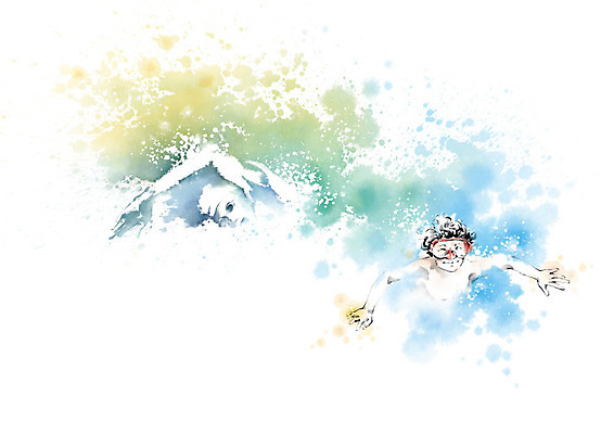 PSD 직업 교육 남자 어린이 생각 일러스트 캘리그라피 상상 붓터치 고글 사람 성인 두명 컬러풀 수영 희망 꿈 번짐 장래희망 수영선수 에듀 에듀케이션 남자만 스쿨팩 국내일러스트 감정 컬러 운동선수 수상스포츠 파일형식 효과