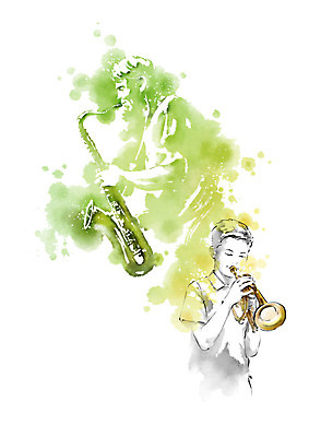 PSD 직업 교육 남자 어린이 생각 일러스트 캘리그라피 상상 붓터치 사람 성인 두명 컬러풀 희망 연주자 꿈 색소폰 번짐 트럼펫 장래희망 에듀 에듀케이션 남자만 스쿨팩 국내일러스트 감정 컬러 음악가 목관악기 금관악기 파일형식 효과