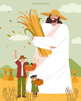 구름 여자 남자 행복 기독교 어린이 낙엽 채소 과일 일러스트 호박 산 사람 소녀 성인 세명 교회 바구니 수확 추수 벼 가을 예수 볏짚 농부 즐거움 밀짚모자 추수감사절 벼농사 풍요 국내일러스트 AI파일 자연요소 직업 모자_잡화 계절 감정 종교 컨셉 잎 농업 종교건축 곡류 건물 농사 신_종교 짚 파일형식 벡터