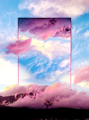 PSD 구름 편집이미지 해외풍경 분홍색 백그라운드 자연 하늘 산 프레임 사람없음 파란색 사각형 안개 경관 이미지편집 자연요소 도형 해외 컬러 날씨 풍경 생태계 파일형식