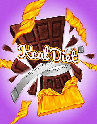 PSD 영어 음식 다이어트 일러스트 줄자 타이포그라피 사람없음 컬러풀 초콜릿 묶기 포장지 칼로리 국내일러스트 문자 컬러 포장 모션 디저트 자 건강 파일형식