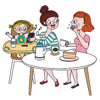 라이프스타일 여자 딸 의자 음표 일러스트 탁자 모녀 엄마 피곤 사람 컵 세명 스마트폰 육아 우유 아기 조각케이크 찻주전자 주부 전쟁 바쁨 열정 수다 육아라이프 주부라이프 턱받이 아기의자 여자만 독박육아 싱글맘 한부모가족 국내일러스트 AI파일 식기 기호 감정 음악 가구 컨셉 가족 주전자 유제품 대화 생활 핸드폰 스마트기기 케이크 아기용품 파일형식 벡터