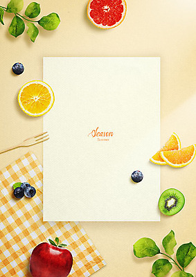 PSD 편집 편집이미지 사계절 오렌지 과일 귤 프레임 키위 타이포그라피 사람없음 여름 노란색 신선 사과 편지 자몽 편지지 블루베리 상큼 이미지편집 문자 계절 컬러 파일형식