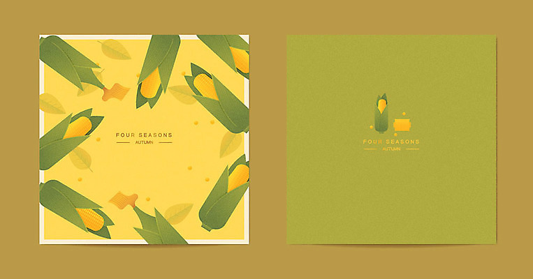 사계절 계절 잎 패턴 일러스트 프레임 옥수수 사람없음 노란색 패턴백그라운드 가을 목업 가을배경 국내일러스트 AI파일 카드프레임 식물 컬러 백그라운드 무늬 곡류 파일형식 벡터 가을_계절