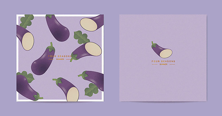사계절 계절 잎 패턴 일러스트 가지 프레임 사람없음 여름 보라색 패턴백그라운드 목업 국내일러스트 AI파일 카드프레임 식물 컬러 백그라운드 무늬 채소 파일형식 벡터