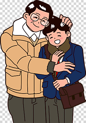 편집 편집이미지 학생 교육 남자 교복 아들 남학생 응원 청소년 고등학생 누끼 성인 두명 수능 시험 축하 아빠 즐거움 격려 PNG 부자지간 남자만 편집소스 남고생 고등교육 옷 감정 컨셉 가족 모션 사람 파일형식