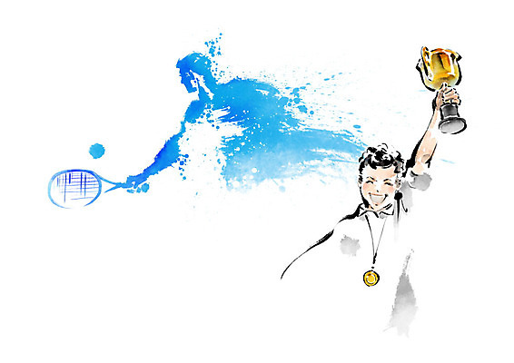 PSD 교육 남자 어린이 일러스트 캘리그라피 붓터치 한명 사람 소년 파란색 기쁨 테니스 축하 우승 테니스라켓 수상_상을받음 테니스공 트로피 즐거움 번짐 대회 에듀 에듀케이션 수상자 우승자 소년한명만 스쿨팩 국내일러스트 1 감정 컬러 컨셉 공 구기 라켓 최고 테니스용품 상_우승 남자한명만 소년만 파일형식 효과