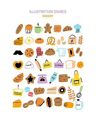 커피 빵 스티커 일러스트 치즈 수염 도마 샌드위치 요리사모자 사람없음 세트 쿠키 과자 귀여움 케이크 계란 빵집 우유 원두 벼 오픈 계란프라이 설탕 밀 식빵 비커 밀가루 손그림 머핀 밀대 핫도그 계량기 이모티콘 마카롱 꽈배기 마감 짤주머니 츄러스 아기자기 국내일러스트 AI파일 모자_잡화 음료 음식 컨셉 주방용품 디저트 유제품 곡류 패스트푸드 실험기구 상점 알 요리사 계란요리 가루 제빵도구 파일형식 벡터