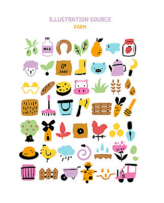 나무 꽃 빵 스티커 잎 밭 일러스트 주전자 치즈 장화 씨앗 사람없음 울타리 세트 귀여움 계란 수레 당근 우유 풍차 벼 농촌 닭 양 돼지 비 소 망치 잼 삽 양동이 젖소 밀짚모자 허수아비 대추 손그림 호스 트랙터 꿀 한라봉 이모티콘 낫 소세지빵 아기자기 국내일러스트 AI파일 자연요소 식물 모자_잡화 음식 신발 컨셉 농업 과일 포유류 조류 주방용품 날씨 유제품 곡류 뿌리채소 담장 알 카트 공구 시골 소스_음식 농기계 특수차량 파일형식 벡터