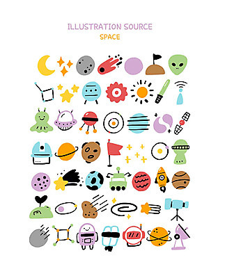 별 지구 스티커 일러스트 사람없음 세트 태양 우주 귀여움 망원경 별자리 행성 인공위성 로켓 외계인 달 깃발 초승달 유성 우주선 로봇 손그림 산소통 이모티콘 운석 블랙홀 아기자기 국내일러스트 AI파일 자연요소 컨셉 통신 통 미확인물체 파일형식 벡터