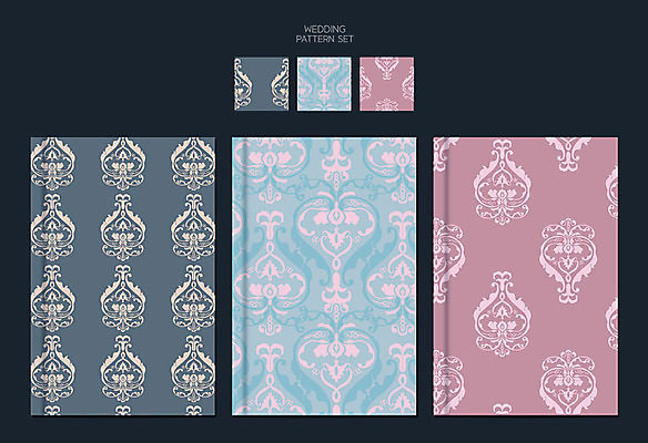 디자인 결혼 백그라운드 패턴 일러스트 사람없음 세트 컬러풀 패턴백그라운드 포장지 다마스크 국내일러스트 AI파일 문양 컬러 무늬 포장 이벤트 파일형식 벡터