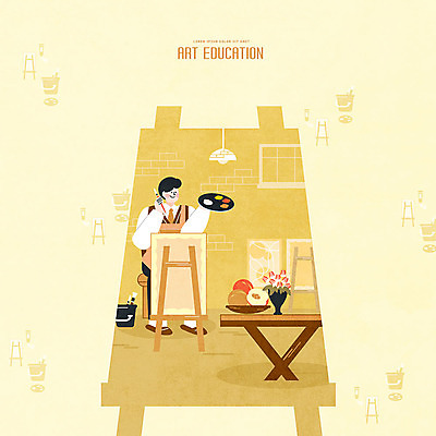 PSD 교육 남자 예술 남학생 의자 과일 일러스트 청소년 탁자 미술 한명 사람 취미 노란색 꽃병 물감 붓 팔레트 즐거움 이젤 에듀 에듀케이션 십대남자한명만 남고생 스쿨팩 남중생 국내일러스트 1 학생 꽃 감정 컬러 가구 중학생 고등학생 문화예술 미술도구 남자한명만 십대남자만 파일형식