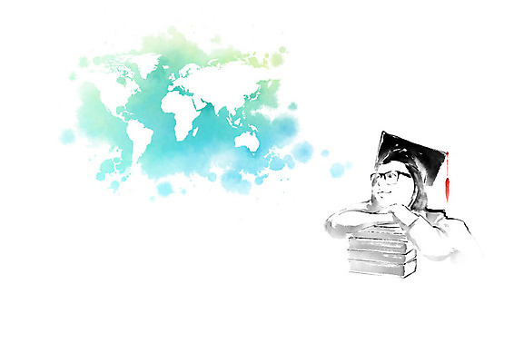 PSD 여자 교육 안경 세계지도 일러스트 학사모 캘리그라피 졸업 붓터치 한명 사람 책 즐거움 번짐 유학 에듀 에듀케이션 여자한명만 스쿨팩 국내일러스트 모자_잡화 1 잡화 감정 지도 세계 여자만 파일형식 효과