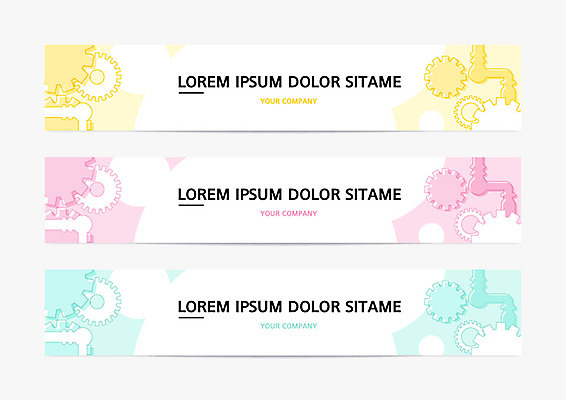 템플릿 배너 배너템플릿 가로배너 백그라운드 프레임 사람없음 컬러풀 현수막 제조 톱니바퀴 배너세트 AI파일 컬러 가로 세트 파일형식 벡터