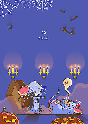 두마리 일러스트 촛불 프레임 사람없음 할로윈 달력 가을 십이지신 유령 쥐띠 쥐 거미줄 즐거움 십이지신캐릭터 거미 박쥐 쥐캐릭터 10월 흡혈귀 기절 잭오랜턴 프레임일러스트 흰쥐 2020년 경자년 국내일러스트 일러캐릭터 AI파일 캐릭터 계절 감정 동물캐릭터 곤충 2 초 포유류 날짜 설치류 연도 파일형식 벡터