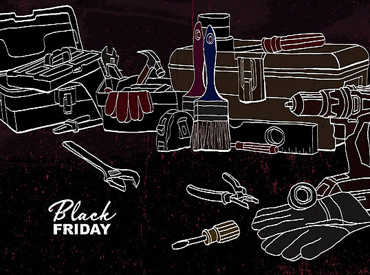 PSD 장갑 일러스트 사람없음 쇼핑 세일 검은색 공구 붓 드라이버 공구함 손그림 펜치 니퍼 연장세트 블랙프라이데이 국내일러스트 잡화 컬러 데이이벤트 도구 파일형식