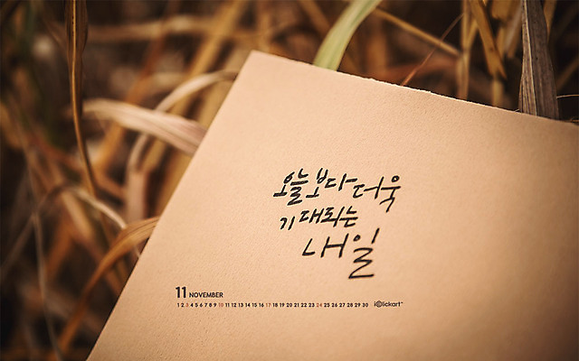JPG 월페이퍼 바탕화면 11월 날짜 파일형식
