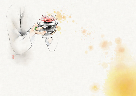 PSD 한국전통 손 여자 꽃 화분 문화 분홍색 일러스트 캘리그라피 붓터치 한명 들기 사람 신체부위 노란색 반지 한복 번짐 낙관 팔 화선지 여자한명만 국내일러스트 식물 1 전통 컬러 장신구 모션 한국 전통의상 한지 여자만 파일형식 효과