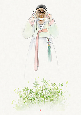 PSD 한국전통 손 여자 문화 분홍색 일러스트 캘리그라피 붓터치 나뭇잎 한명 들기 사람 신체부위 초록색 반지 한복 노리개 번짐 탈 하회탈 낙관 팔 얼굴가리기 민트색 풀기 화선지 여자한명만 국내일러스트 1 전통 컬러 잎 장신구 모션 전통소품 한국 가면 가림 전통의상 한지 여자만 파일형식 효과