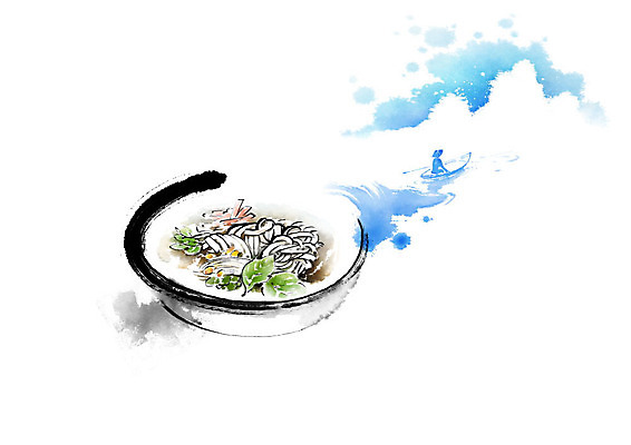 PSD 음식 일러스트 캘리그라피 붓터치 사람없음 전통음식 나룻배 뱃사공 즐거움 베트남 번짐 동남아음식 베트남음식 쌀국수 국내일러스트 전통 감정 배_교통 동남아시아 국수 파일형식 효과