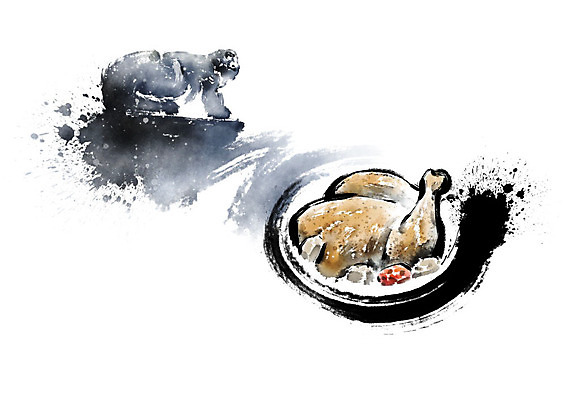 PSD 한식 음식 일러스트 캘리그라피 붓터치 한국 사람없음 전통음식 즐거움 번짐 광화문 랜드마크 백숙 해태상 국내일러스트 전통 감정 아시아 석조물 파일형식 효과