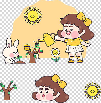 나무 편집 편집이미지 캐릭터 여자 교육 꽃 어린이 모션 표정 누끼 소녀 한글 두명 태양 새싹 물뿌리개 토끼 물주기 국어교육 언어교육 PNG 반려 소녀만 편집소스 자연요소 식물 문자 포유류 사람 반려동물 여자만 어린이만 파일형식