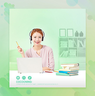 PSD 편집이미지 라이프스타일 한명 사람 앉기 상반신 20대 성인 앞모습 초록색 노트북 쇼핑 연필 헤드셋 한국인 즐거움 온라인강좌 성인여자한명만 카피스페이스 코쿠닝족 이미지편집 1 감정 뷰포인트 컬러 음향기기 모션 학용품 동양인 청년 생활 전자제품 필기구 헤드폰 공백 신조어 여자한명만 성인여자만 파일형식