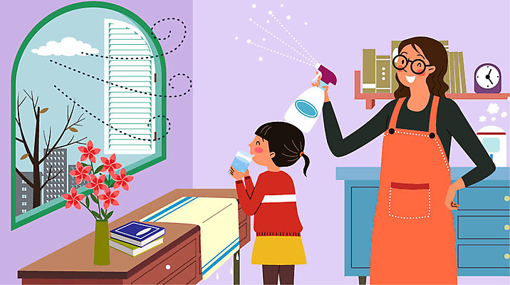 여자 꽃 딸 어린이 겨울 일러스트 엄마 바람 선반 사람 성인 두명 물 수건 컬러풀 건강관리 귀여움 꽃병 질병 예방 분무기 가습기 환기 여자만 국내일러스트 AI파일 자연요소 식물 계절 컬러 가구 컨셉 의학 가족 날씨 건강 관리 위생용품 파일형식 벡터