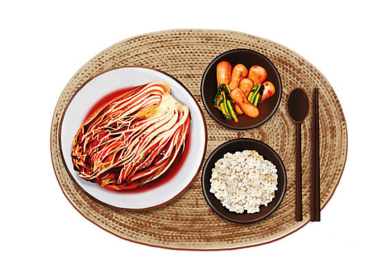 PSD 그릇 한식 일러스트 젓가락 김치 한국 사람없음 숟가락 대표 발효 쌀밥 발효음식 총각김치 그릇받침대 포기김치 국내일러스트 식기 아시아 음식 밥 수저 받침대 파일형식