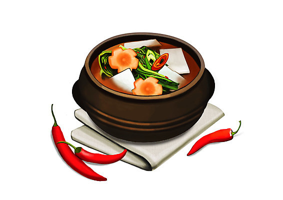 PSD 그릇 한식 일러스트 고추 김치 한국 사람없음 보자기 대표 천 뚝배기 홍고추 갓 발효 물김치 발효음식 국내일러스트 식기 아시아 음식 채소 직물 파일형식 천_직물