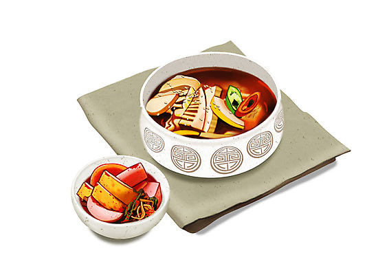 PSD 그릇 한식 일러스트 김치 한국 사람없음 보자기 대표 천 발효 물김치 나박김치 발효음식 죽순 국내일러스트 식기 아시아 음식 직물 파일형식 천_직물