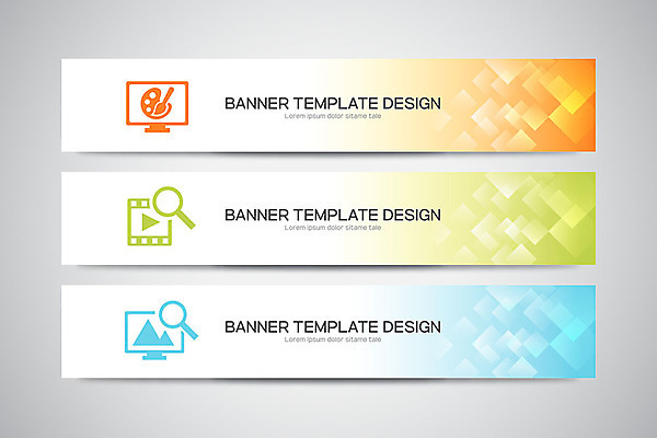 템플릿 배너 배너템플릿 가로배너 백그라운드 돋보기 프레임 사람없음 그래픽 컬러풀 사각형 모니터 현수막 그라데이션 비디오 시각디자인 배너세트 AI파일 도형 디자인 컬러 가로 컴퓨터 세트 파일형식 벡터