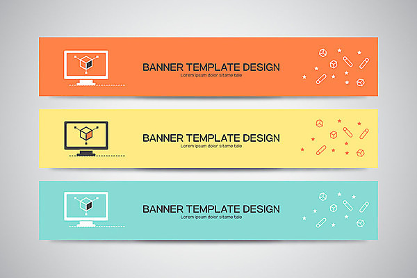 도형 템플릿 배너 배너템플릿 가로배너 백그라운드 프레임 사람없음 그래픽 컴퓨터 컬러풀 모니터 현수막 시각디자인 툴 배너세트 AI파일 디자인 컬러 가로 전자제품 세트 파일형식 벡터
