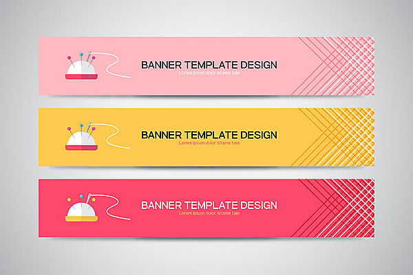 템플릿 배너 배너템플릿 가로배너 백그라운드 프레임 사람없음 그래픽 컬러풀 현수막 바늘 실 바느질도구 바느질 의상디자인 옷핀 배너세트 AI파일 디자인 컬러 가로 세트 도구 오브젝트 파일형식 벡터