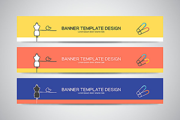 템플릿 배너 배너템플릿 가로배너 백그라운드 프레임 사람없음 그래픽 컬러풀 현수막 바느질도구 마네킹 의상디자인 옷핀 배너세트 AI파일 디자인 컬러 가로 세트 오브젝트 파일형식 벡터