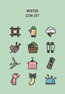 아이콘 장갑 겨울 양말 사람없음 연두색 세트 목도리 바늘 뜨개질 실 라인아이콘 니트 옷핀 코바늘 목화솜 2D아이콘 AI파일 잡화 계절 상의 취미 초록색 도구 솜 파일형식 벡터