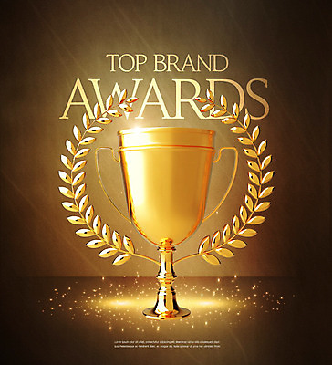 PSD 편집이미지 사람없음 빛 반짝임 갈색 금색 우승 수상_상을받음 상패 트로피 금상 시상식 연말 월계수 카피스페이스 이미지편집 컬러 모션 공백 최고 상_우승 파일형식