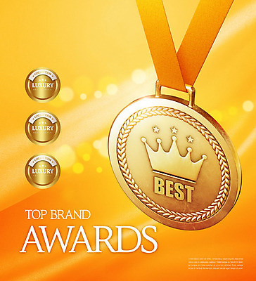 PSD 편집이미지 사람없음 빛 반짝임 노란색 주황색 우승 수상_상을받음 상패 트로피 금메달 금상 시상식 연말 카피스페이스 이미지편집 컬러 모션 공백 최고 상_우승 메달 파일형식