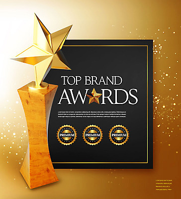 PSD 편집이미지 별 사람없음 빛 반짝임 갈색 노란색 검은색 우승 수상_상을받음 상패 트로피 금상 시상식 연말 카피스페이스 이미지편집 자연요소 컬러 모션 공백 최고 상_우승 파일형식