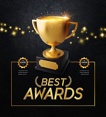 PSD 편집이미지 사람없음 빛 반짝임 검은색 우승 최고 수상_상을받음 황금 상패 트로피 금상 시상식 연말 카피스페이스 이미지편집 컬러 모션 공백 상_우승 파일형식