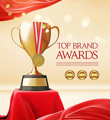 PSD 편집이미지 사람없음 빨간색 반짝임 노란색 우승 수상_상을받음 황금 천 상패 트로피 금메달 단상 금상 시상식 연말 카피스페이스 이미지편집 컬러 모션 공백 직물 최고 상_우승 메달 파일형식