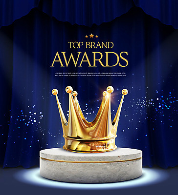 PSD 편집이미지 별 왕관 사람없음 파란색 빛 반짝임 무대 우승 커튼 수상_상을받음 황금 상패 트로피 스포트라이트 단상 금상 시상식 연말 카피스페이스 이미지편집 자연요소 컬러 모션 공백 최고 상_우승 파일형식