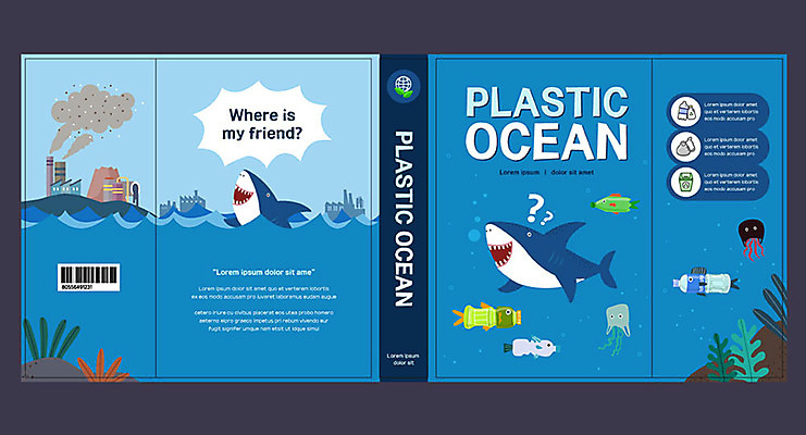 템플릿 교육 표지 바다 북커버 공장 비닐봉투 어류 사람없음 책 파란색 자연보호 환경 물음표 바위 해초 연기 쓰레기 에코 친환경 상어 페트병 에듀 에듀케이션 스쿨팩 책날개 책등 표지샘플 이미지템플릿 AI파일 기호 컬러 공업 자연 봉투 수중동물 돌_바위 해조류 보호 병_담는 파일형식 벡터