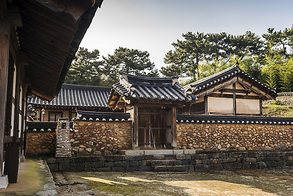 포토 JPG 주간 한국전통 여행 유적지 한옥 풍경 사람없음 야외 관광지 담장 세계문화유산 문화재 가을 역사 한국사 논산 돈암서원 전사청 국내포토 자연요소 전통 계절 고건축 한국 충청남도 서원 파일형식