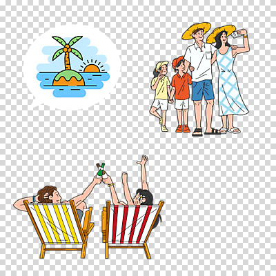 편집 편집이미지 커플 여자 남자 어린이 섬 가족 휴가 누끼 사람 소녀 소년 여러명 성인 여름휴가 바캉스 즐거움 PNG 편집소스 감정 다수 관계 파일형식 여름_계절